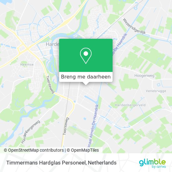 Timmermans Hardglas Personeel kaart