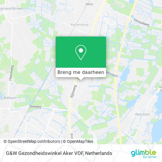 G&W Gezondheidswinkel Aker VOF kaart