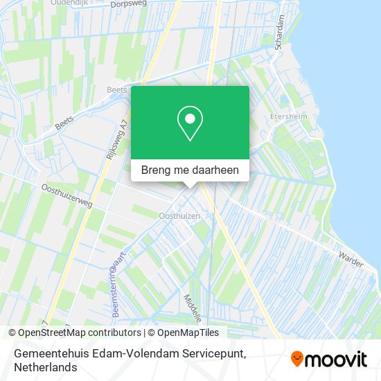 Gemeentehuis Edam-Volendam Servicepunt kaart
