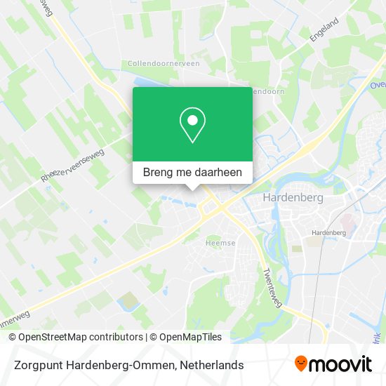 Zorgpunt Hardenberg-Ommen kaart