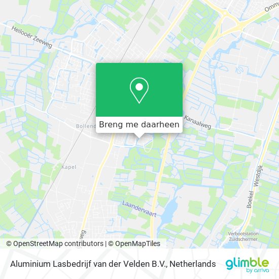 Aluminium Lasbedrijf van der Velden B.V. kaart