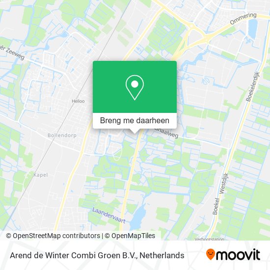 Arend de Winter Combi Groen B.V. kaart