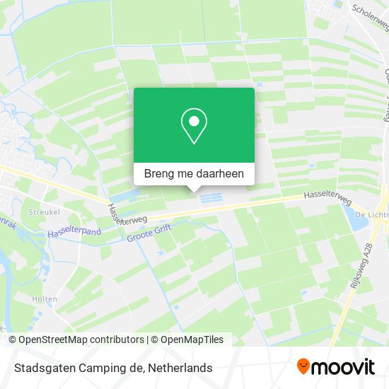 Stadsgaten Camping de kaart