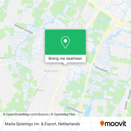Matla-Spierings Im- & Export kaart