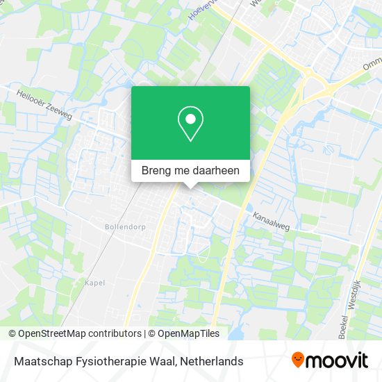 Maatschap Fysiotherapie Waal kaart