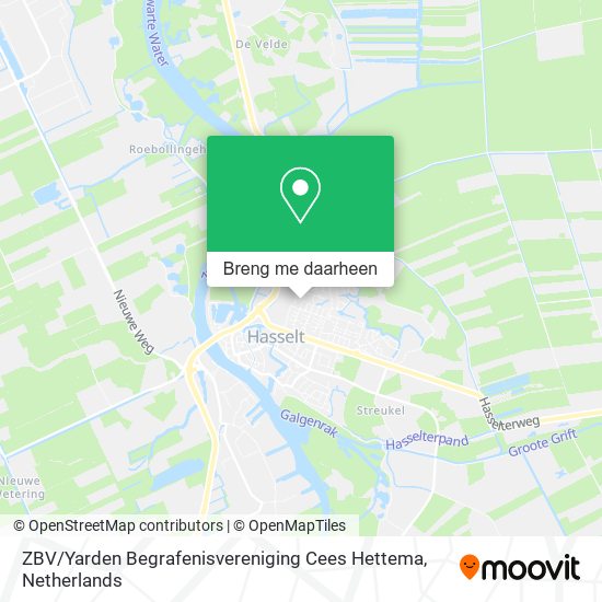 ZBV / Yarden Begrafenisvereniging Cees Hettema kaart