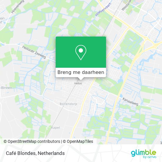 Café Blondes kaart