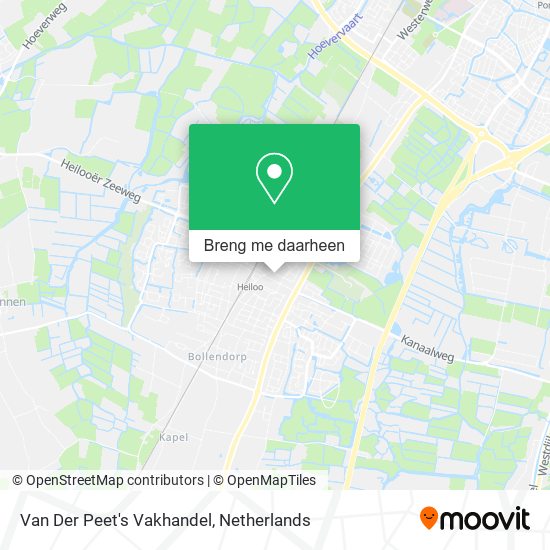 Van Der Peet's Vakhandel kaart