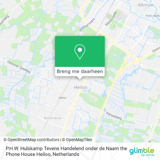 P.H.W. Hulskamp Tevens Handelend onder de Naam the Phone House Heiloo kaart