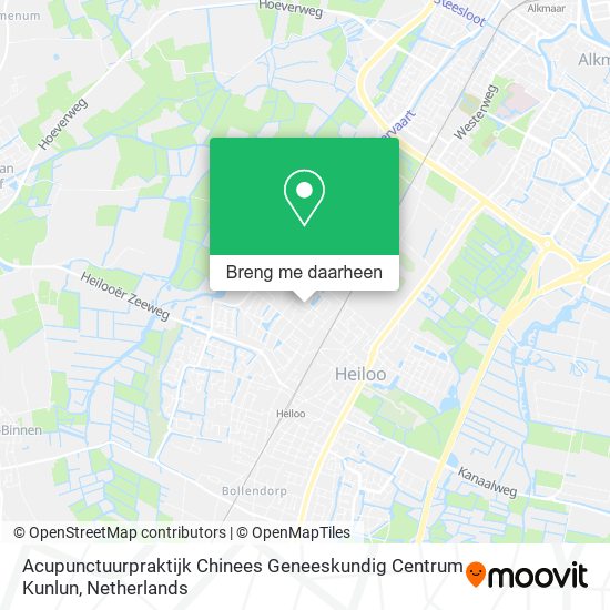 Acupunctuurpraktijk Chinees Geneeskundig Centrum Kunlun kaart