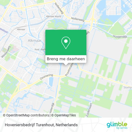 Hoveniersbedrijf Turenhout kaart