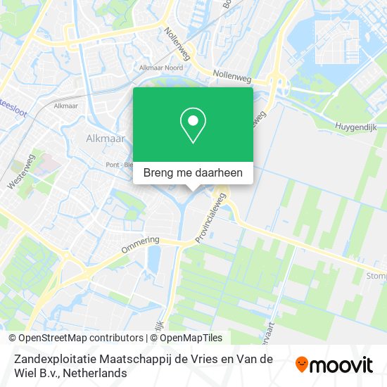 Zandexploitatie Maatschappij de Vries en Van de Wiel B.v. kaart