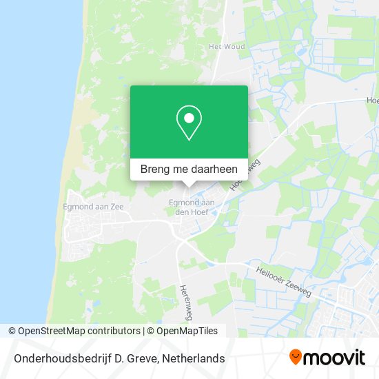 Onderhoudsbedrijf D. Greve kaart