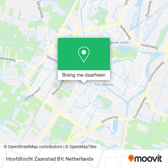 Hoofdtocht Zaanstad BV kaart