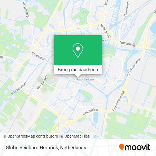 Globe Reisburo Herbrink kaart