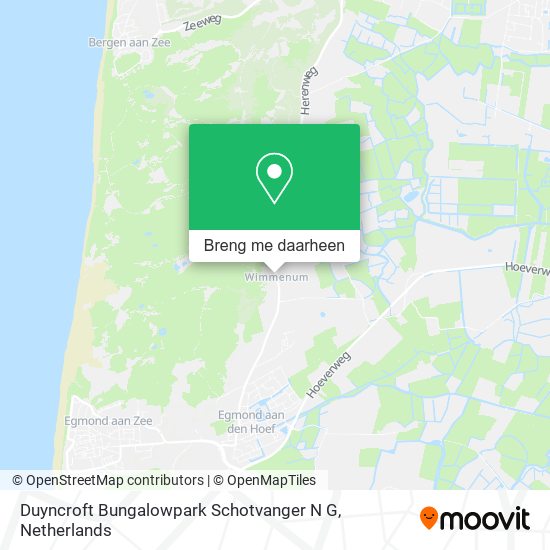 Duyncroft Bungalowpark Schotvanger N G kaart