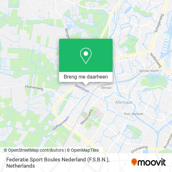 Federatie Sport Boules Nederland (F.S.B.N.) kaart