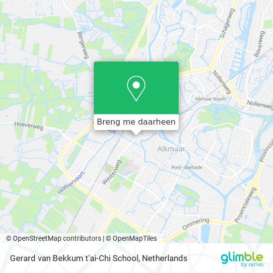 Gerard van Bekkum t'ai-Chi School kaart