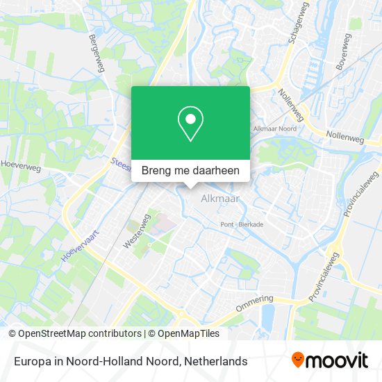 Europa in Noord-Holland Noord kaart