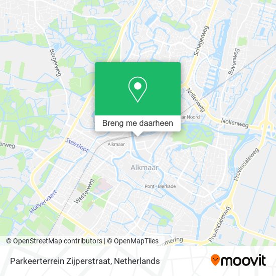 Parkeerterrein Zijperstraat kaart