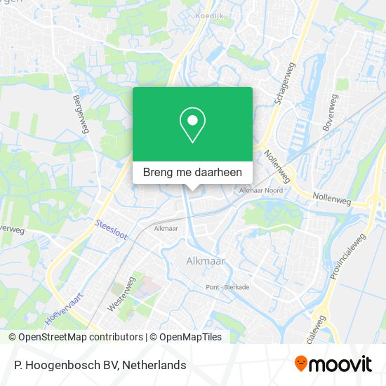 P. Hoogenbosch BV kaart