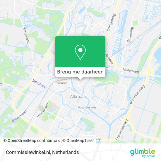 Commissiewinkel.nl kaart