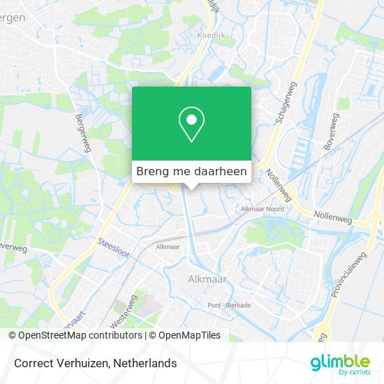 Correct Verhuizen kaart