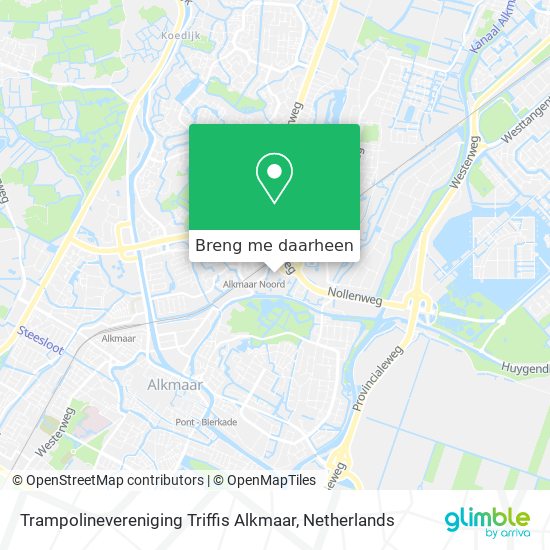 Trampolinevereniging Triffis Alkmaar kaart