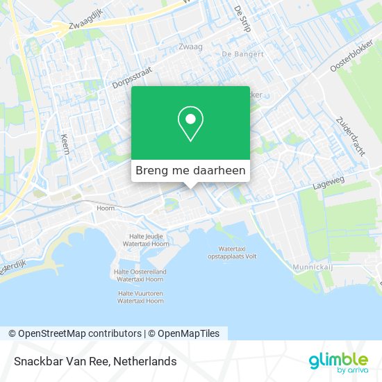 Snackbar Van Ree kaart