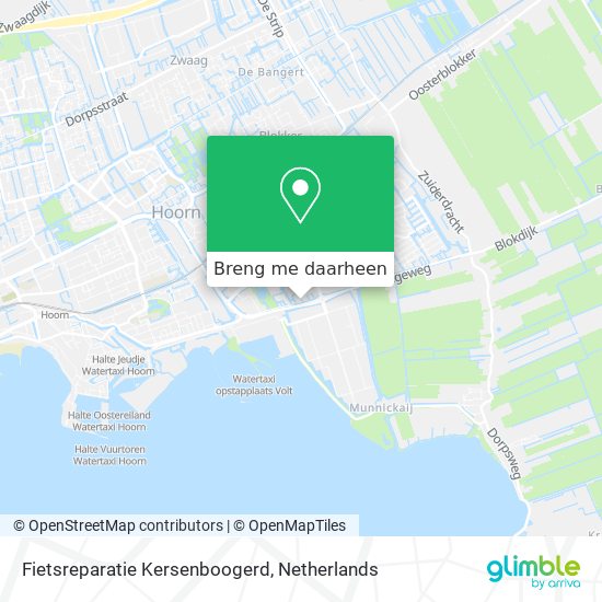 Fietsreparatie Kersenboogerd kaart