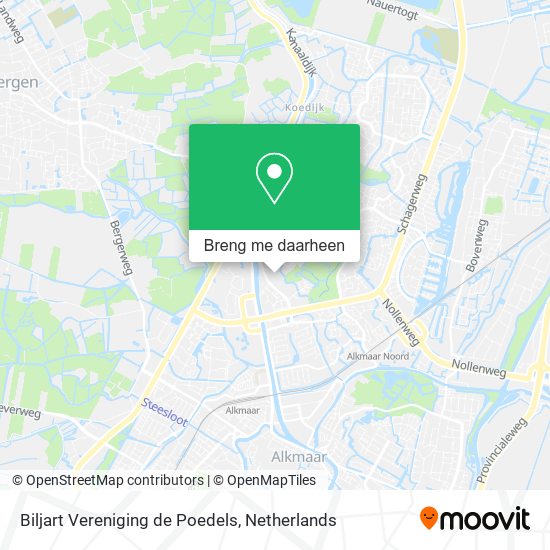 Biljart Vereniging de Poedels kaart
