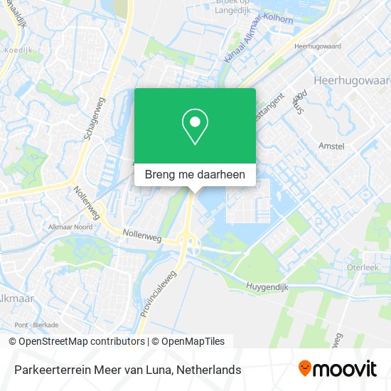 Parkeerterrein Meer van Luna kaart