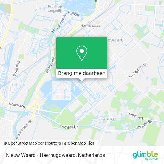 Nieuw Waard - Heerhugowaard kaart