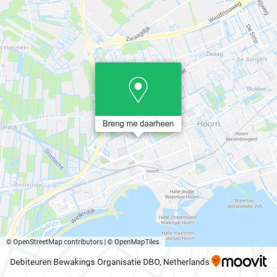 Debiteuren Bewakings Organisatie DBO kaart