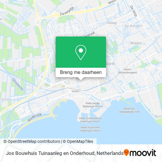 Jos Bouwhuis Tuinaanleg en Onderhoud kaart