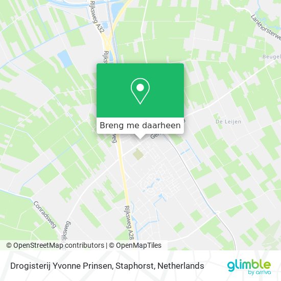 Drogisterij Yvonne Prinsen, Staphorst kaart