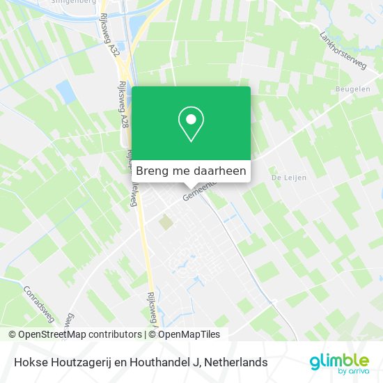 Hokse Houtzagerij en Houthandel J kaart