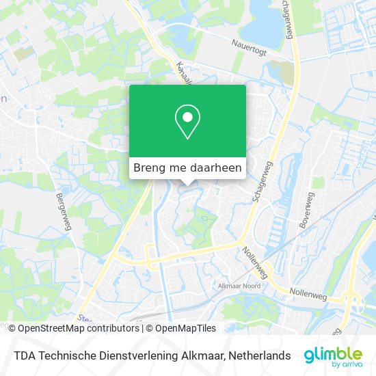 TDA Technische Dienstverlening Alkmaar kaart