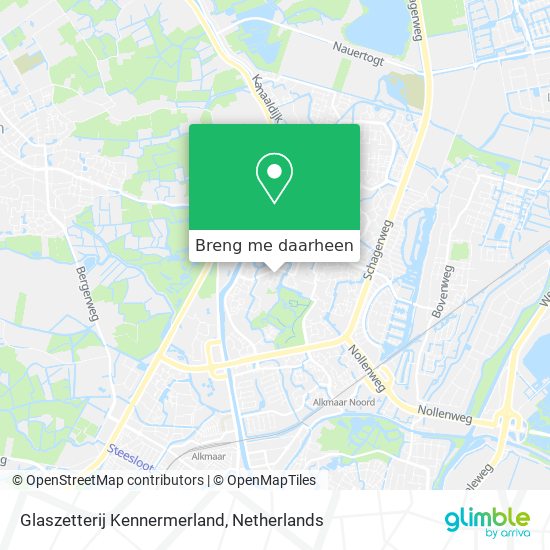 Glaszetterij Kennermerland kaart