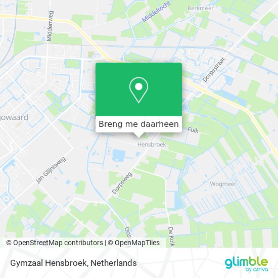 Gymzaal Hensbroek kaart