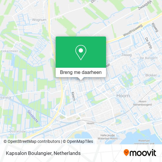 Kapsalon Boulangier kaart