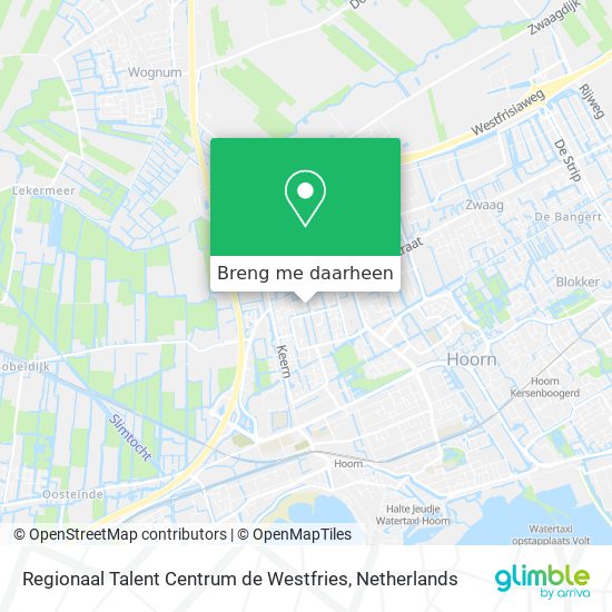 Regionaal Talent Centrum de Westfries kaart