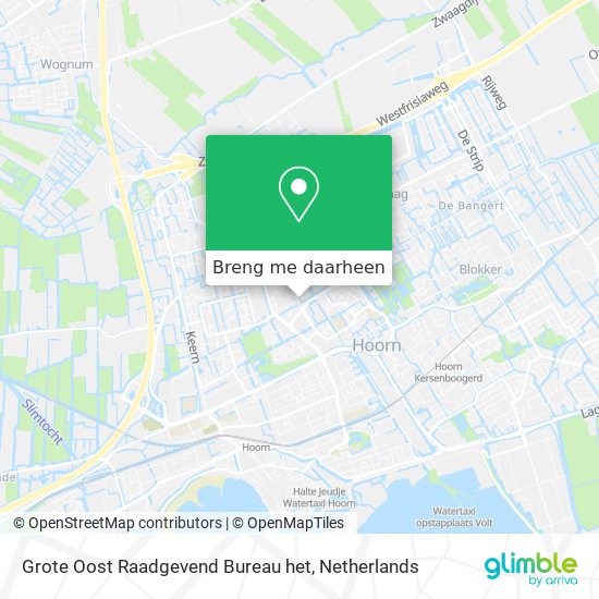 Grote Oost Raadgevend Bureau het kaart