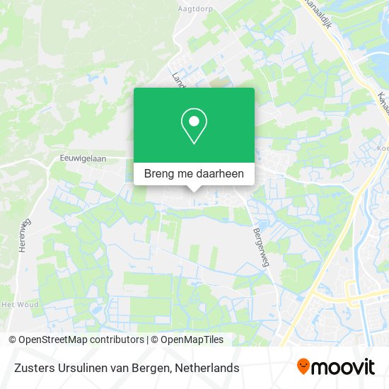 Zusters Ursulinen van Bergen kaart