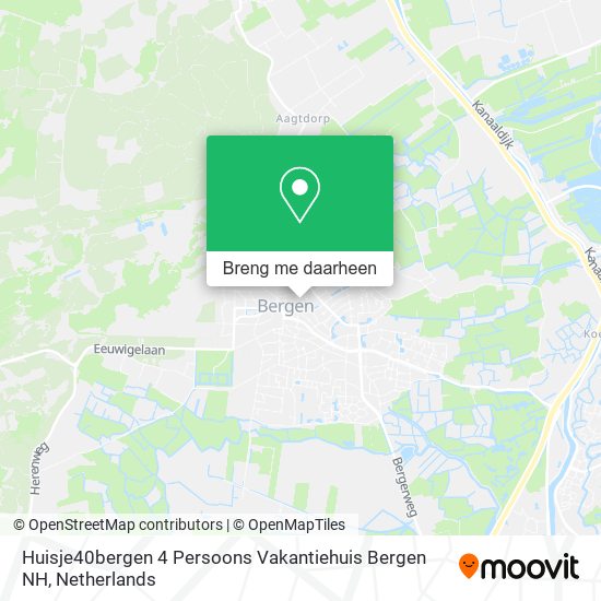 Huisje40bergen 4 Persoons Vakantiehuis Bergen NH kaart