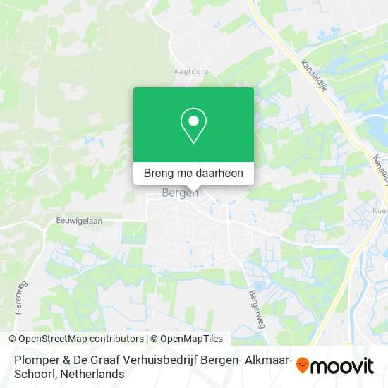 Plomper & De Graaf Verhuisbedrijf Bergen- Alkmaar-Schoorl kaart