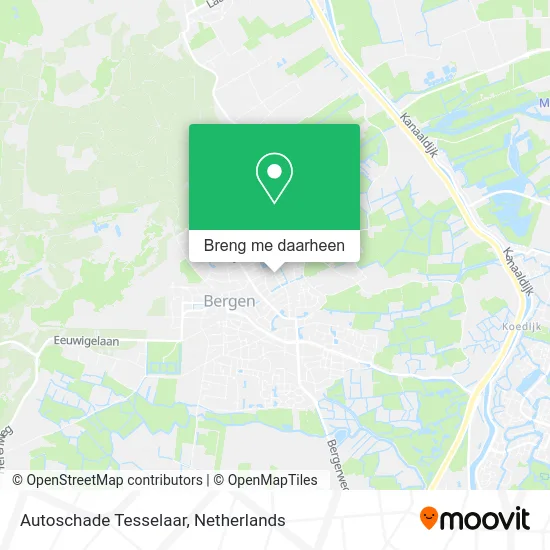 Autoschade Tesselaar kaart
