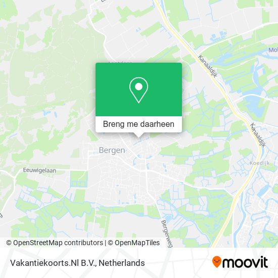 Vakantiekoorts.Nl B.V. kaart