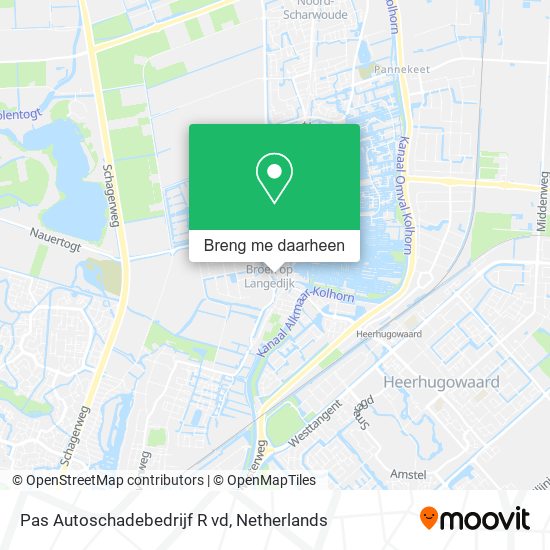 Pas Autoschadebedrijf R vd kaart