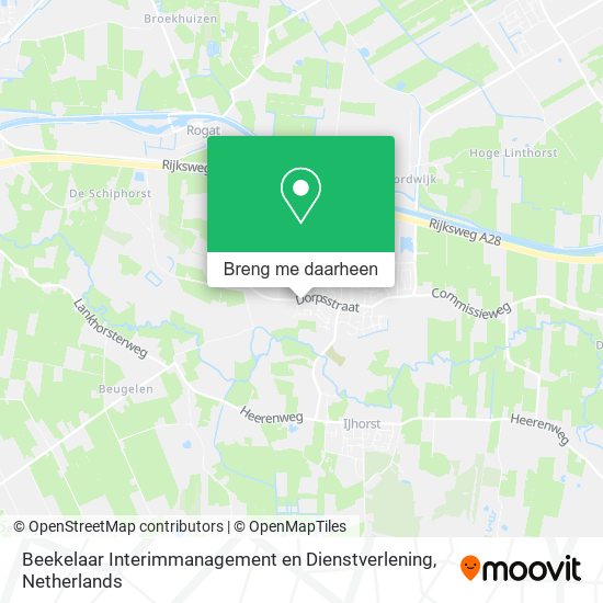 Beekelaar Interimmanagement en Dienstverlening kaart